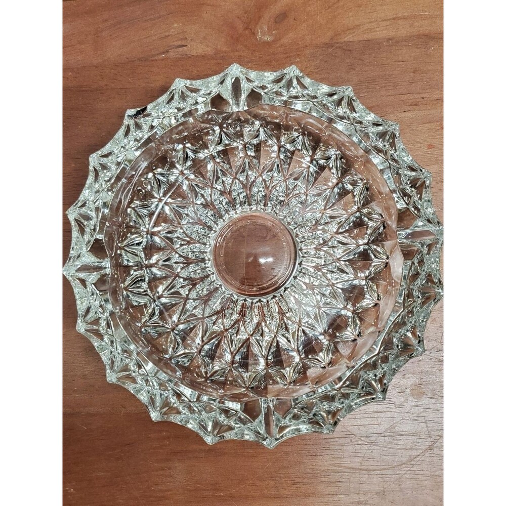 Stunning Vintage Crystal Cut Ashtray or Repurposed Trinket Bowl